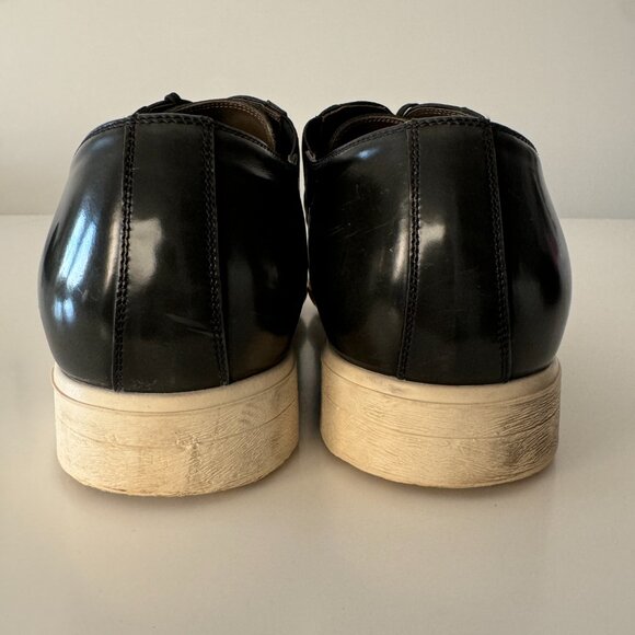 Dolce and Gabbana Black Brogue Leather Milano Oxfords, Size 10